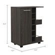 TUHOME Bar Cart  Engineered Wood Bar Carts in  Brown