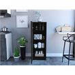 TUHOME Belleria Pantry Engineered Wood Pantries in  Black