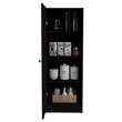 TUHOME Belleria Pantry Engineered Wood Pantries in  Black