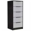 TUHOME Kaia 5 Drawer Dresser  Engineered Wood Dressers in  Multi-Color