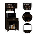 TUHOME Della 60 Kitchen Pantry Engineered Wood Pantries in  Black