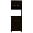 TUHOME Della 60 Kitchen Pantry Engineered Wood Pantries in  Black
