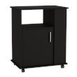 Tuhome Modern Engineered Wood Black Kit Lower Microwave Cabinet