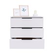 TUHOME Kaia 3 Drawer Dresser  Engineered Wood Dressers in  White