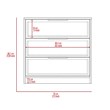 TUHOME Kaia 3 Drawer Dresser  Engineered Wood Dressers in  White