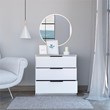 TUHOME Kaia 3 Drawer Dresser  Engineered Wood Dressers in  White