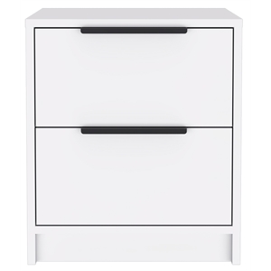 TUHOME Kaia Nightstand  Engineered Wood Nightstands in  White