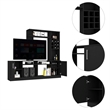TUHOME Kava Entertainment Center  Engineered Wood  in  Black
