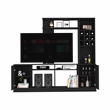 TUHOME Kava Entertainment Center  Engineered Wood  in  Black