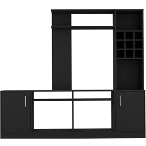 TUHOME Kava Entertainment Center  Engineered Wood  in  Black