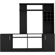 TUHOME Kava Entertainment Center  Engineered Wood  in  Black