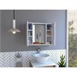 TUHOME Artemisa Medicine Cabinet Engineered Wood Medicine Cabinets in  White