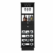 Tuhome Furniture Classic Bar Cabinet Engineered Wood Bar Cabinets in Black