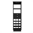 Tuhome Furniture Classic Bar Cabinet Engineered Wood Bar Cabinets in Black
