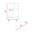 TUHOME Clip Kitchen Cart  Engineered Wood Kitchen Carts in  White