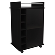 Tuhome Furniture Dukat Bar Cart Engineered Wood Bar Carts in Black