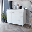 TUHOME Ferretti Base Cabinet Engineered Wood Cabinets in  White