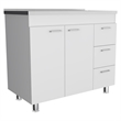 TUHOME Ferretti Base Cabinet Engineered Wood Cabinets in  White