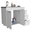 TUHOME Ferretti Base Cabinet Engineered Wood Cabinets in  White