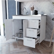 TUHOME Ferretti Base Cabinet Engineered Wood Cabinets in  White