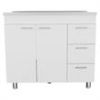 TUHOME Ferretti Base Cabinet Engineered Wood Cabinets in  White