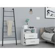 TUHOME Napoles Night Stand - White  Engineered Wood - For Bedroom