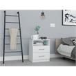 TUHOME Napoles Night Stand - White  Engineered Wood - For Bedroom