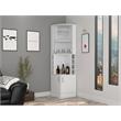 Tuhome Furniture Syrah Corner Bar Cabinet - White Engineered Wood - For Living Room
