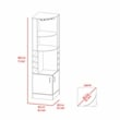 Tuhome Furniture Syrah Corner Bar Cabinet - White Engineered Wood - For Living Room