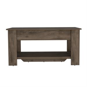 TUHOME Austin Storage Table Engineered Wood Entryway Benches in  Brown