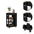 TUHOME Blosson Kitchen Cart  Engineered Wood Kitchen Carts in  Multi-color