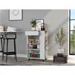 TUHOME Blosson Kitchen Cart  Engineered Wood Kitchen Carts in  Multi-color