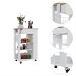 TUHOME Blosson Kitchen Cart  Engineered Wood Kitchen Carts in  Multi-color