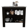 TUHOME Cala Kitchen Island  Engineered Wood Kitchen Islands in  Multi-color