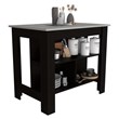 TUHOME Cala Kitchen Island  Engineered Wood Kitchen Islands in  Multi-color