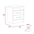 TUHOME Eter Nightstand Engineered Wood Nightstands in  Multi-color
