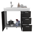 TUHOME Ferretti Base Cabinet  Engineered Wood Cabinets in  Multi-color