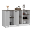 TUHOME Ginger Kitchen Island Engineered Wood Kitchen Islands in  Multi-color
