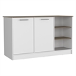 TUHOME Ginger Kitchen Island Engineered Wood Kitchen Islands in  Multi-color