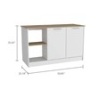 TUHOME Juniper Kitchen Island  Engineered Wood Kitchen Islands in  Multi-color