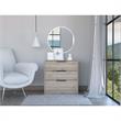 TUHOME Kaia 3 Drawers Dresser  Engineered Wood Dressers in  Gray
