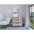 TUHOME Kaia 3 Drawers Dresser  Engineered Wood Dressers in  Gray
