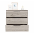 TUHOME Kaia 3 Drawers Dresser  Engineered Wood Dressers in  Gray