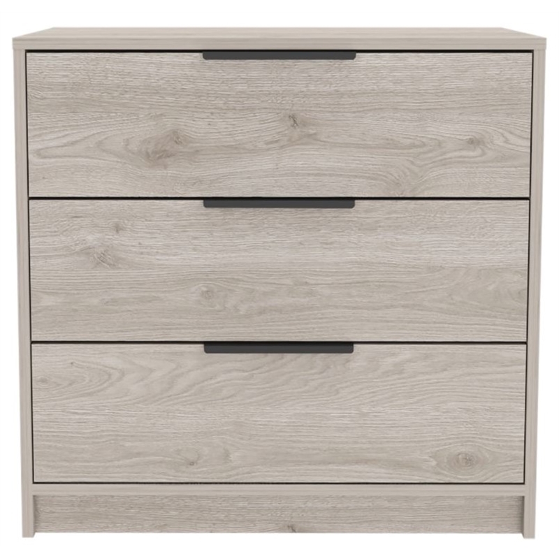 TUHOME Kaia 3 Drawers Dresser  Engineered Wood Dressers in  Gray