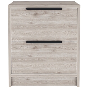 TUHOME Kaia Nightstand  Engineered Wood Nightstands in  Gray
