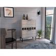 TUHOME Lyrata Bar Cabinet - Gray Engineered Wood - For Living Room
