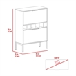 TUHOME Lyrata Bar Cabinet - Gray Engineered Wood - For Living Room