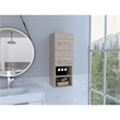 TUHOME Mila Bathroom Cabinet - Light Gray - Material Engineered Wood