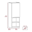 TUHOME Mila Bathroom Cabinet - Light Gray - Material Engineered Wood