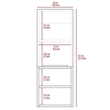 TUHOME Mila Bathroom Cabinet - Light Gray - Material Engineered Wood